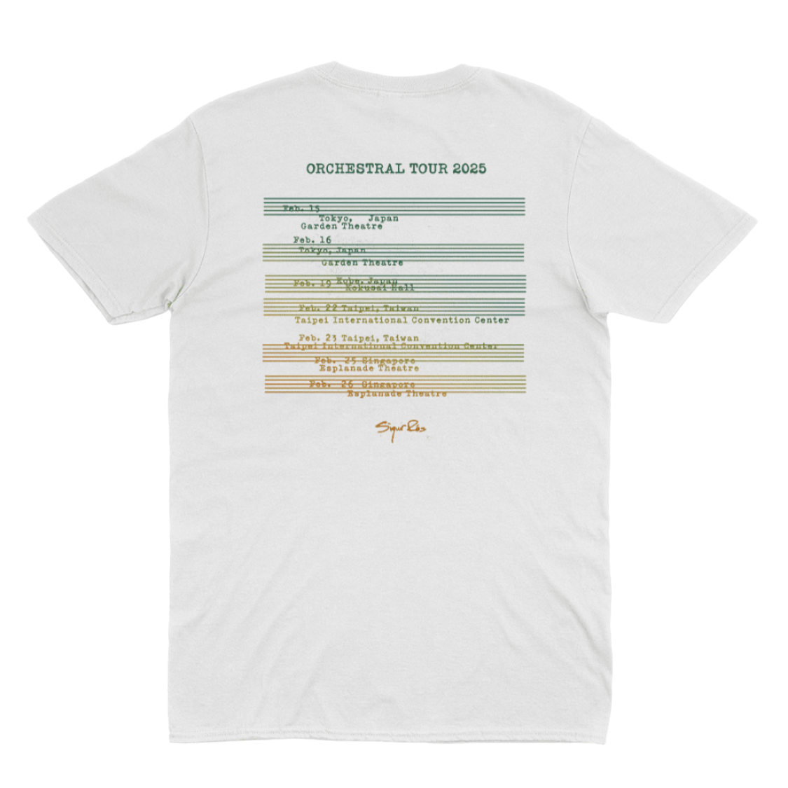 Sigur Rós Asia Orchestral Tour 2025 - Tシャツ